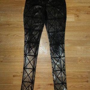 Silver & Black Sacred Geometry Leggings